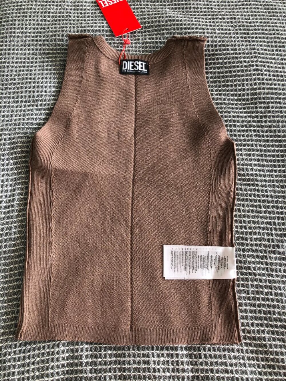 Diesel Rib knit viscose- and polyester-blend tank top - Picture 5 of 8